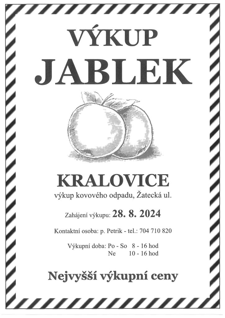Výkup jablek - Kralovice 2024
