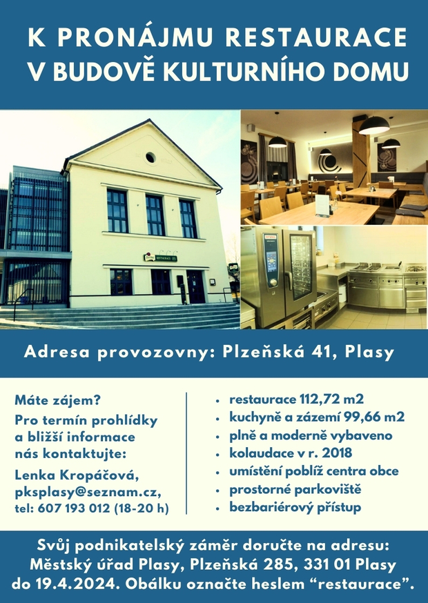 Pronájem restaurace