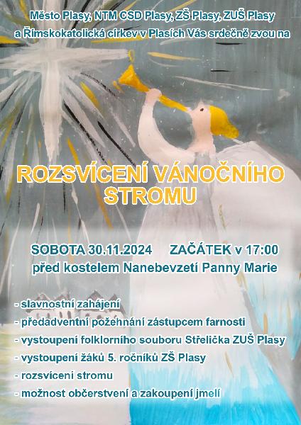 Rozsvícení Vánočního stromu v Plasích